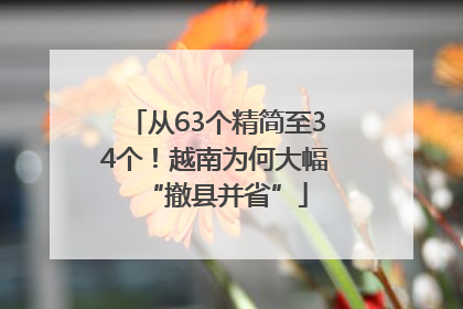 从63个精简至34个！越南为何大幅“撤县并省”