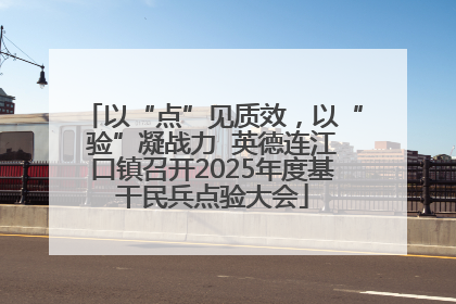 以“点”见质效，以“验”凝战力  英德连江口镇召开2025年度基干民兵点验大会