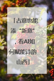 古意也能添“新意”，看AI如何赋能诗韵山西