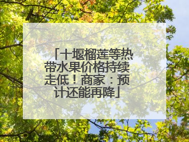 十堰榴莲等热带水果价格持续走低！商家：预计还能再降