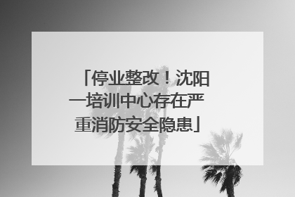 停业整改！沈阳一培训中心存在严重消防安全隐患