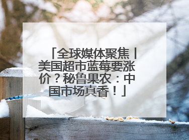 全球媒体聚焦丨美国超市蓝莓要涨价？秘鲁果农：中国市场真香！