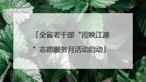 全省老干部“霞映江源”志愿服务月活动启动