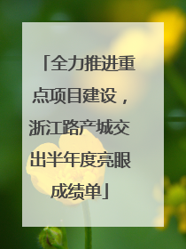 全力推进重点项目建设，浙江路产城交出半年度亮眼成绩单