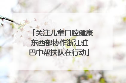 关注儿童口腔健康 东西部协作浙江驻巴中帮扶队在行动