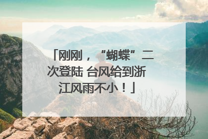 刚刚，“蝴蝶”二次登陆 台风给到浙江风雨不小！