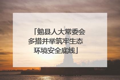 勉县人大常委会多措并举筑牢生态环境安全底线