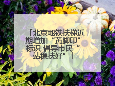 北京地铁扶梯近期增加“黄脚印”标识 倡导市民“站稳扶好”