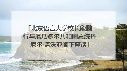 北京语言大学校长段鹏一行与厄瓜多尔共和国总统丹尼尔·诺沃亚阁下座谈