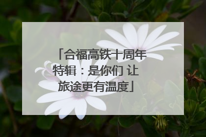 合福高铁十周年特辑：是你们 让旅途更有温度