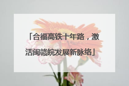 合福高铁十年路，激活闽赣皖发展新脉络