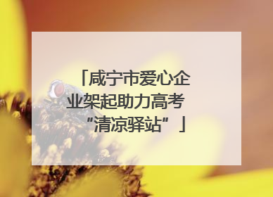 咸宁市爱心企业架起助力高考“清凉驿站”