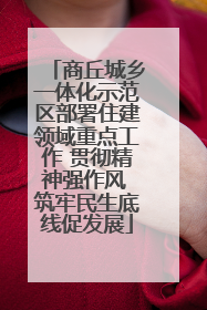 商丘城乡一体化示范区部署住建领域重点工作 贯彻精神强作风 筑牢民生底线促发展