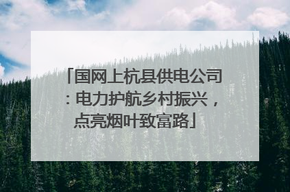 国网上杭县供电公司：电力护航乡村振兴，点亮烟叶致富路
