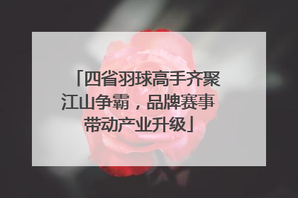 四省羽球高手齐聚江山争霸，品牌赛事带动产业升级