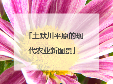 土默川平原的现代农业新图景