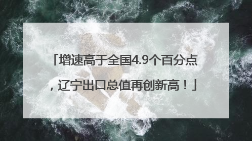 增速高于全国4.9个百分点，辽宁出口总值再创新高！