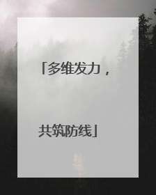 多维发力，共筑防线