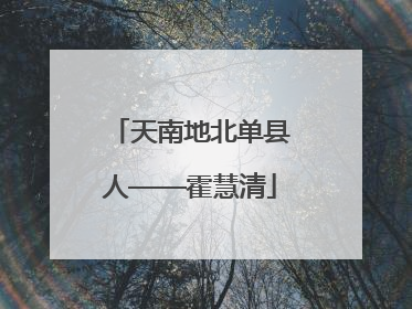 天南地北单县人——霍慧清