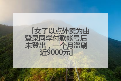 女子以点外卖为由登录同学付款帐号后未登出，一个月盗刷近9000元
