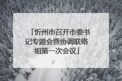 忻州市召开市委书记专题会暨协调联络组第一次会议