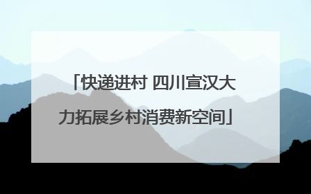 快递进村 四川宣汉大力拓展乡村消费新空间