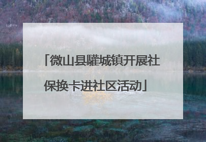 微山县驩城镇开展社保换卡进社区活动