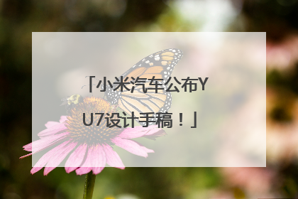 小米汽车公布YU7设计手稿！