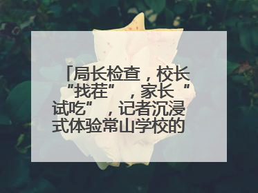 局长检查，校长“找茬”，家长“试吃”，记者沉浸式体验常山学校的陪餐制