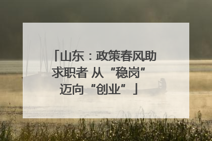 山东：政策春风助求职者 从“稳岗”迈向“创业”