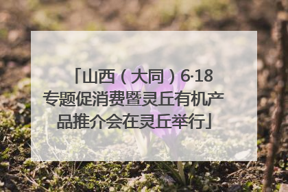 山西（大同）6·18专题促消费暨灵丘有机产品推介会在灵丘举行