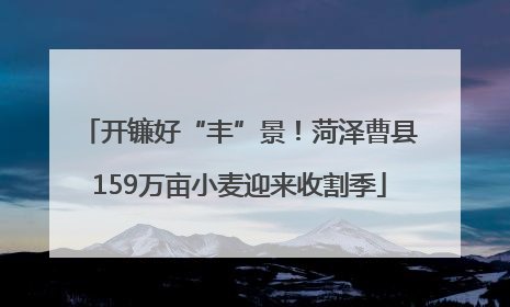 开镰好“丰”景！菏泽曹县159万亩小麦迎来收割季
