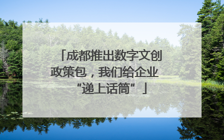 成都推出数字文创政策包，我们给企业“递上话筒”