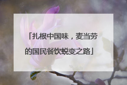 扎根中国味，麦当劳的国民餐饮蜕变之路