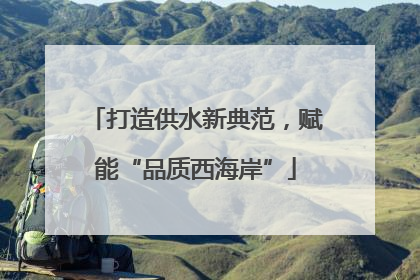 打造供水新典范，赋能“品质西海岸”