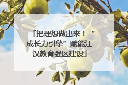 把理想做出来！“成长力引擎”赋能江汉教育强区建设