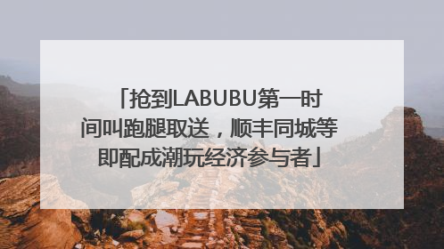 抢到LABUBU第一时间叫跑腿取送，顺丰同城等即配成潮玩经济参与者