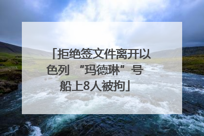 拒绝签文件离开以色列 “玛德琳”号船上8人被拘