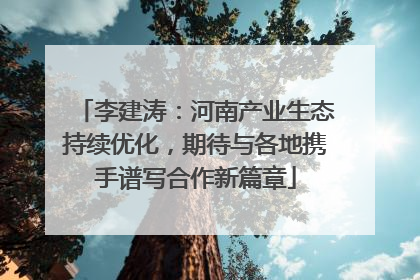 李建涛：河南产业生态持续优化，期待与各地携手谱写合作新篇章