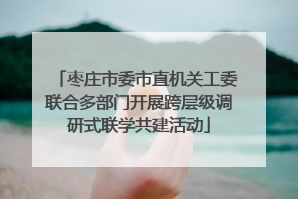 枣庄市委市直机关工委联合多部门开展跨层级调研式联学共建活动