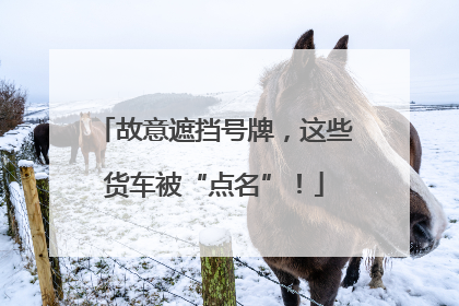 故意遮挡号牌，这些货车被“点名”！