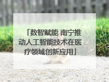 数智赋能 南宁推动人工智能技术在医疗领域创新应用