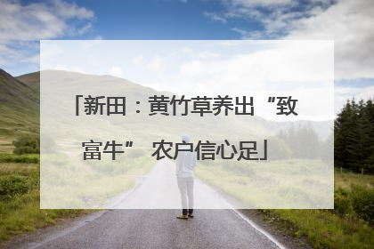 新田：黄竹草养出“致富牛” 农户信心足