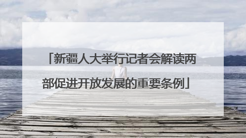 新疆人大举行记者会解读两部促进开放发展的重要条例