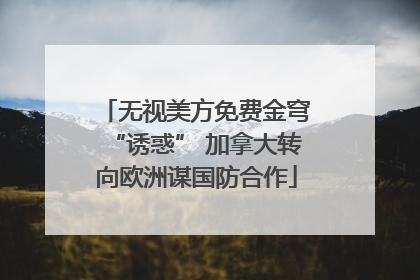 无视美方免费金穹“诱惑” 加拿大转向欧洲谋国防合作