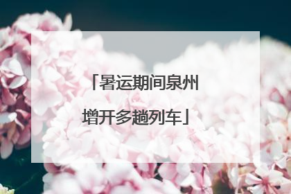 暑运期间泉州增开多趟列车