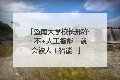 暨南大学校长邢锋：不+人工智能，就会被人工智能+