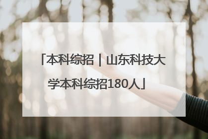 本科综招｜山东科技大学本科综招180人