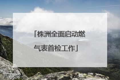 株洲全面启动燃气表首检工作