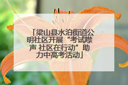 梁山县水泊街道公明社区开展“考试噤声 社区在行动”助力中高考活动